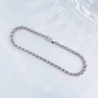 1.84 ctw Statement Round-Cut Lab-Grown Diamond Bracelet in 18K White Gold