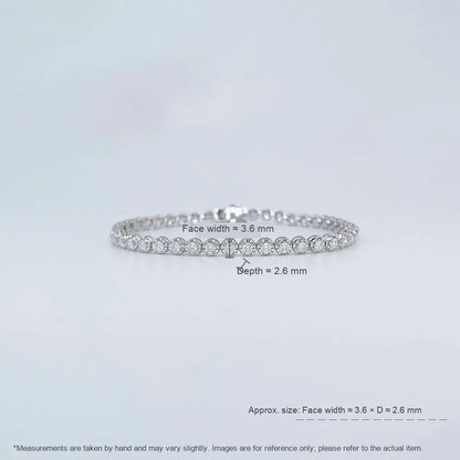 1.84 ctw Statement Round-Cut Lab-Grown Diamond Bracelet in 18K White Gold