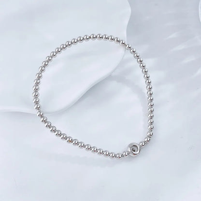 0.32 ctw Minimalist Round-Cut Lab-Grown Diamond Bracelet in 18K White Gold
