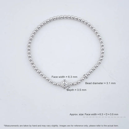 0.32 ctw Minimalist Round-Cut Lab-Grown Diamond Bracelet in 18K White Gold