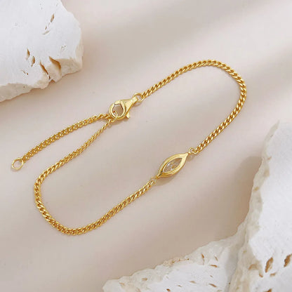 0.82 ctw Minimalist Adjustable Marquise-Cut Lab-Grown Diamond Bracelet in 925 Sterling Silver
