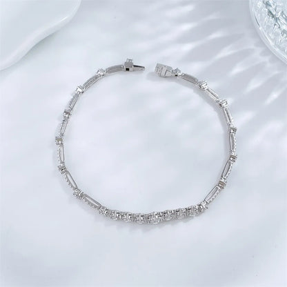 1.68 ctw Mixed-Cut Lab-Grown Diamond Bracelet in 18K White Gold