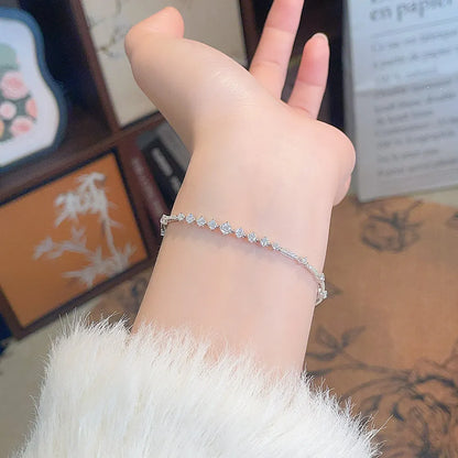 1.68 ctw Mixed-Cut Lab-Grown Diamond Bracelet in 18K White Gold