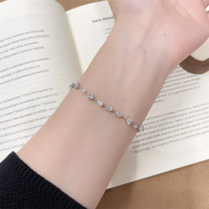 3.23 ctw Oval-Cut Lab-Grown Diamond Bracelet in 18K White Gold