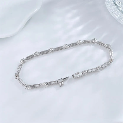 3.12 ctw Celestial Mixed-Cut Lab-Grown Diamond Bracelet in 18K White Gold