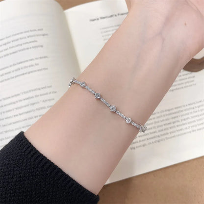 3.12 ctw Celestial Mixed-Cut Lab-Grown Diamond Bracelet in 18K White Gold