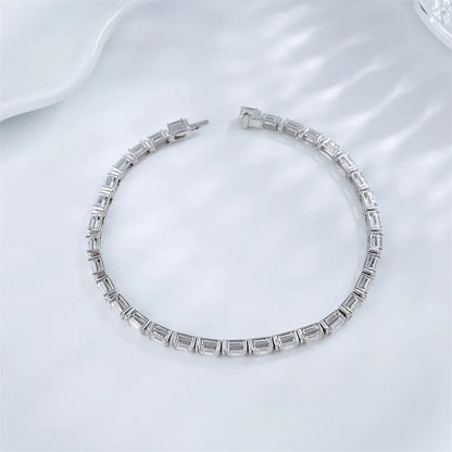 4.72 ctw Statement Emerald-Cut Lab-Grown Diamond Bracelet in 18K White Gold