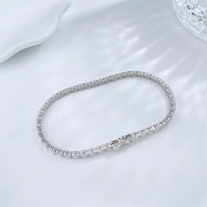 4.15 ctw Statement Oval-Cut Lab-Grown Diamond Bracelet in 18K White Gold