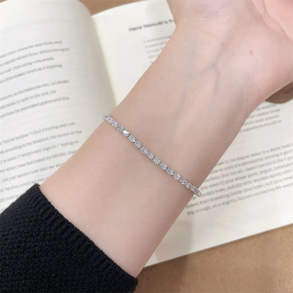 4.15 ctw Statement Oval-Cut Lab-Grown Diamond Bracelet in 18K White Gold