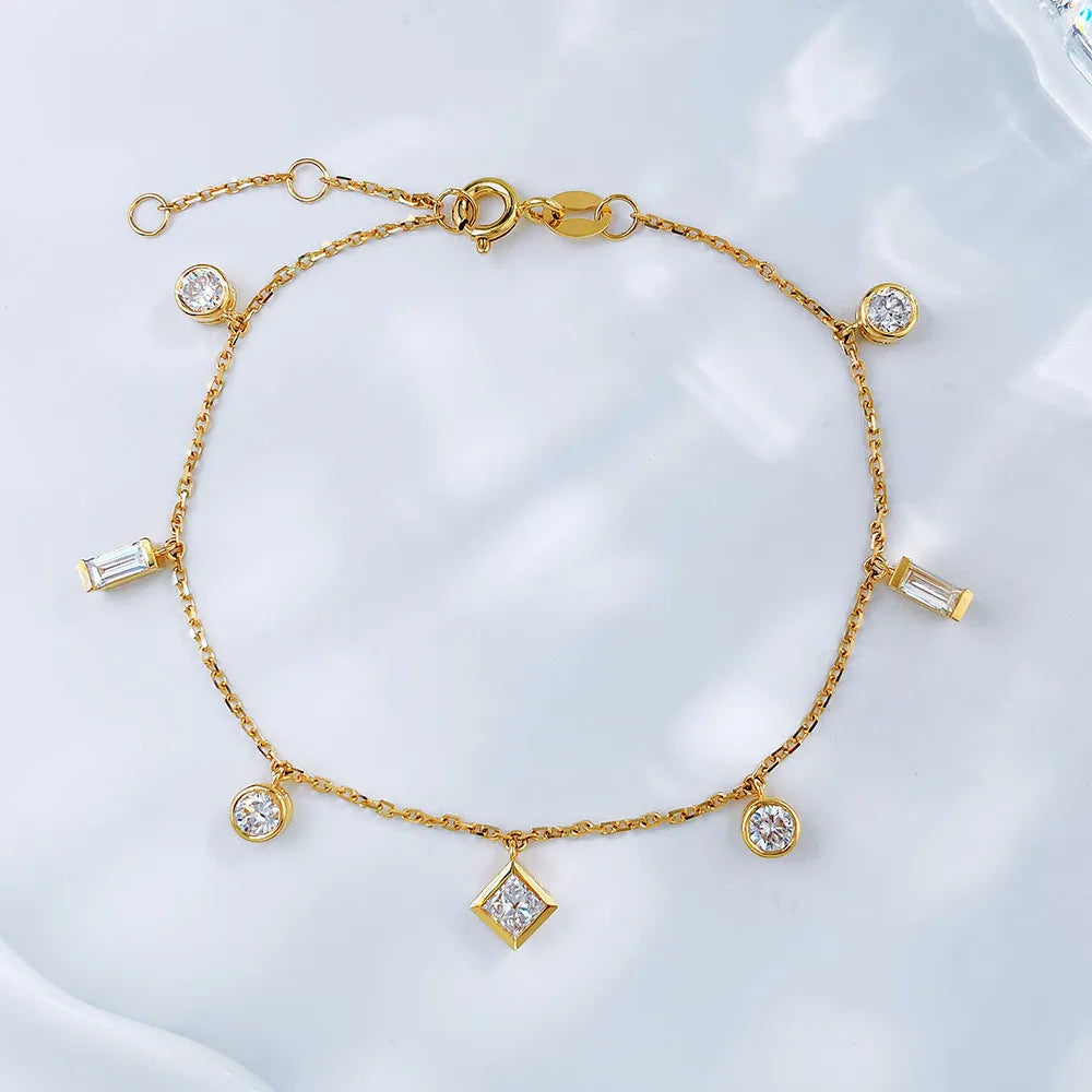 0.86 ctw Celestial Mixed-Cut Lab-Grown Diamond Bracelet in 18K Yellow Gold