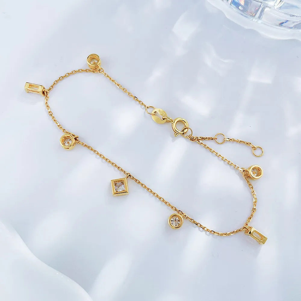 0.86 ctw Celestial Mixed-Cut Lab-Grown Diamond Bracelet in 18K Yellow Gold