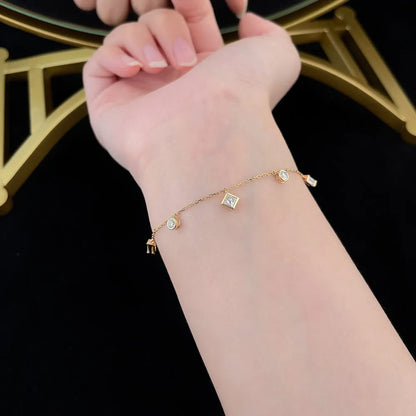 0.86 ctw Celestial Mixed-Cut Lab-Grown Diamond Bracelet in 18K Yellow Gold