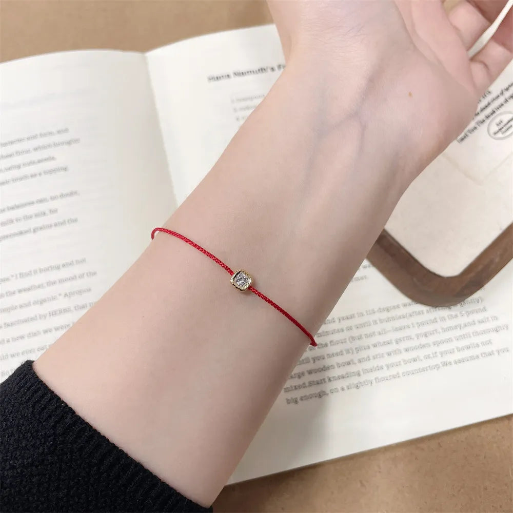 0.22 ctw Celestial Adjustable Cushion-Cut Lab-Grown Diamond Bracelet in 18K Yellow Gold