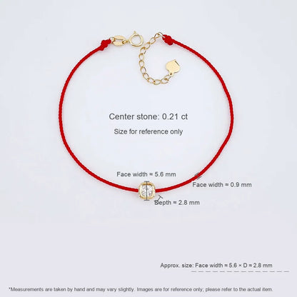 0.22 ctw Celestial Adjustable Cushion-Cut Lab-Grown Diamond Bracelet in 18K Yellow Gold