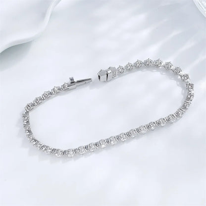 2.24 ctw Statement Round-Cut Lab-Grown Diamond Bracelet in 18K White Gold