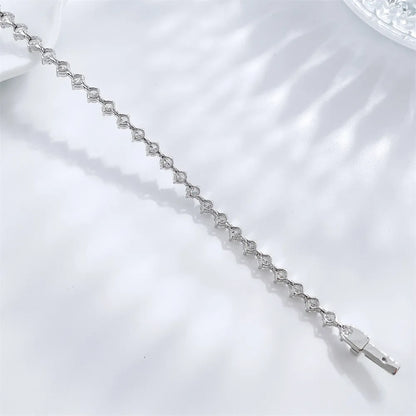 2.24 ctw Statement Round-Cut Lab-Grown Diamond Bracelet in 18K White Gold