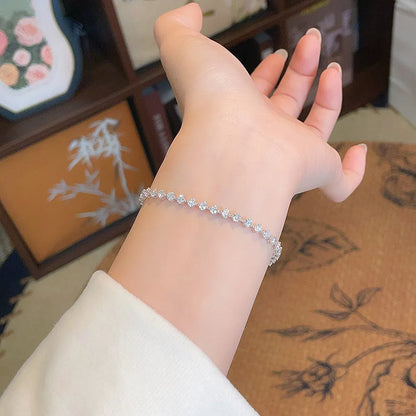 2.24 ctw Statement Round-Cut Lab-Grown Diamond Bracelet in 18K White Gold