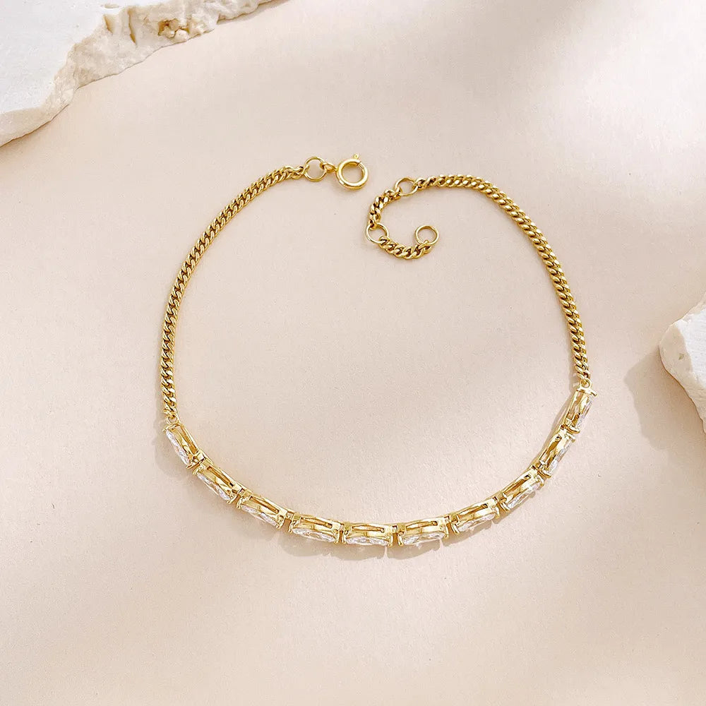 1.49 ctw Minimalist Marquise-Cut Lab-Grown Diamond Bracelet in 18K Yellow Gold