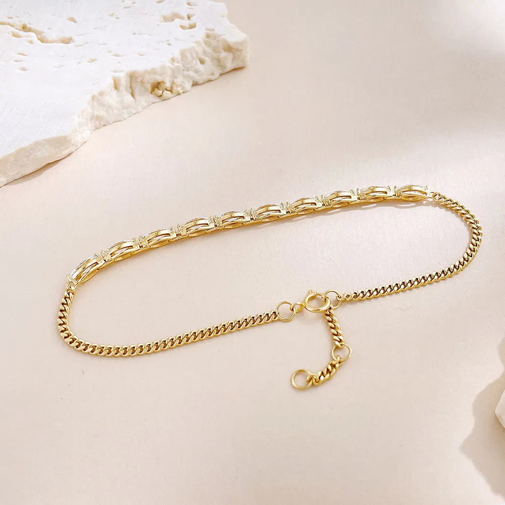 1.49 ctw Minimalist Marquise-Cut Lab-Grown Diamond Bracelet in 18K Yellow Gold