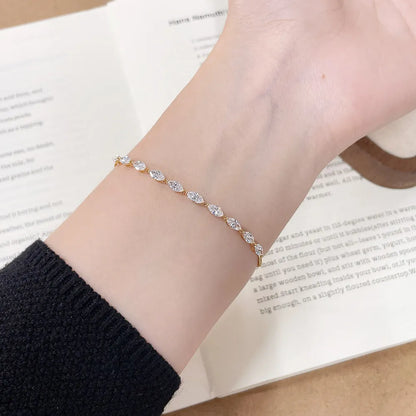 1.49 ctw Minimalist Marquise-Cut Lab-Grown Diamond Bracelet in 18K Yellow Gold