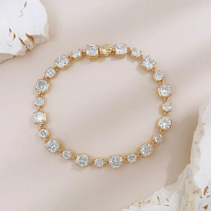 8.46 ctw Statement Mixed-Cut Lab-Grown Diamond Bracelet in 18K Yellow Gold