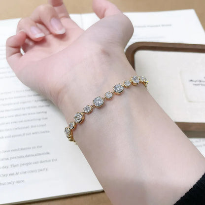 8.46 ctw Statement Mixed-Cut Lab-Grown Diamond Bracelet in 18K Yellow Gold