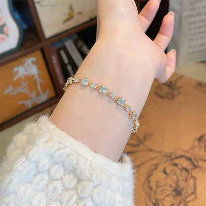 8.46 ctw Statement Mixed-Cut Lab-Grown Diamond Bracelet in 18K Yellow Gold