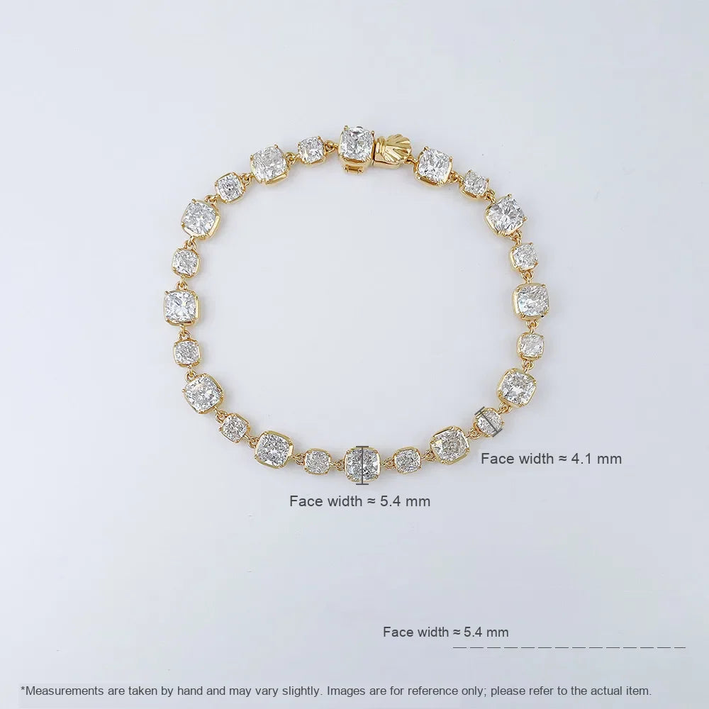 8.46 ctw Statement Mixed-Cut Lab-Grown Diamond Bracelet in 18K Yellow Gold