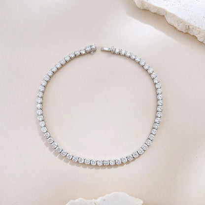 3.29 ctw Statement Round-Cut Lab-Grown Diamond Bracelet in 18K White Gold