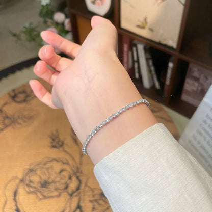 3.29 ctw Statement Round-Cut Lab-Grown Diamond Bracelet in 18K White Gold