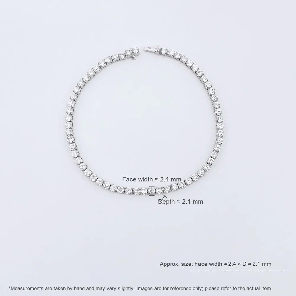 3.29 ctw Statement Round-Cut Lab-Grown Diamond Bracelet in 18K White Gold