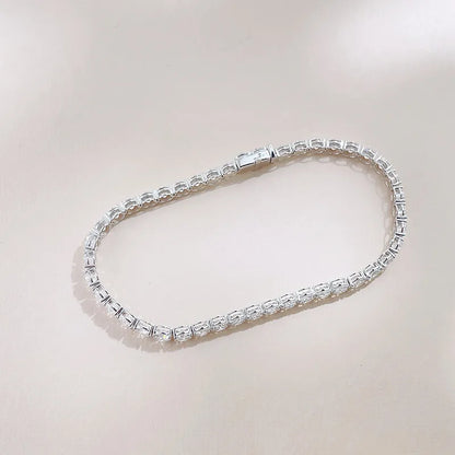5.28 ctw Celestial Round-Cut Lab-Grown Diamond Tennis Bracelet in 18K White Gold