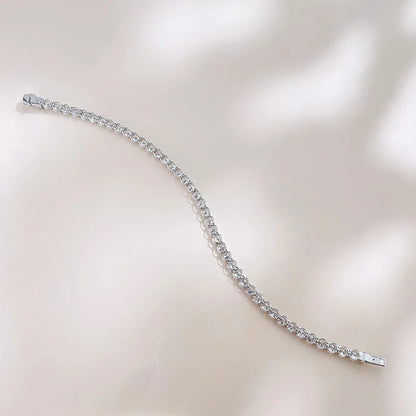 5.28 ctw Celestial Round-Cut Lab-Grown Diamond Tennis Bracelet in 18K White Gold