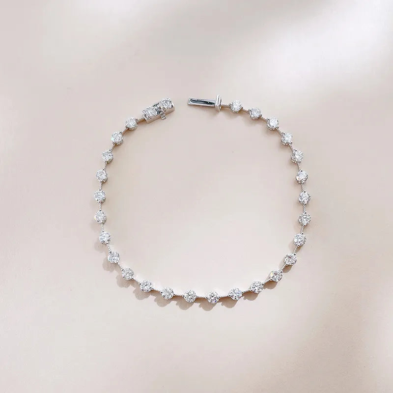 2.75 ctw Celestial Round-Cut Lab-Grown Diamond Bracelet in 18K White Gold