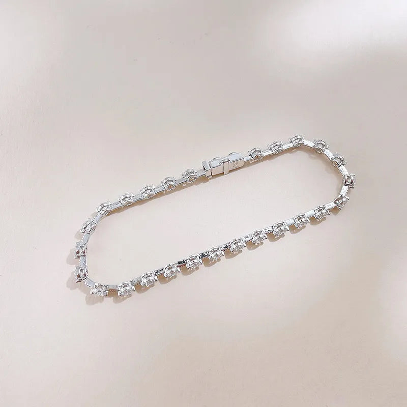 2.75 ctw Celestial Round-Cut Lab-Grown Diamond Bracelet in 18K White Gold