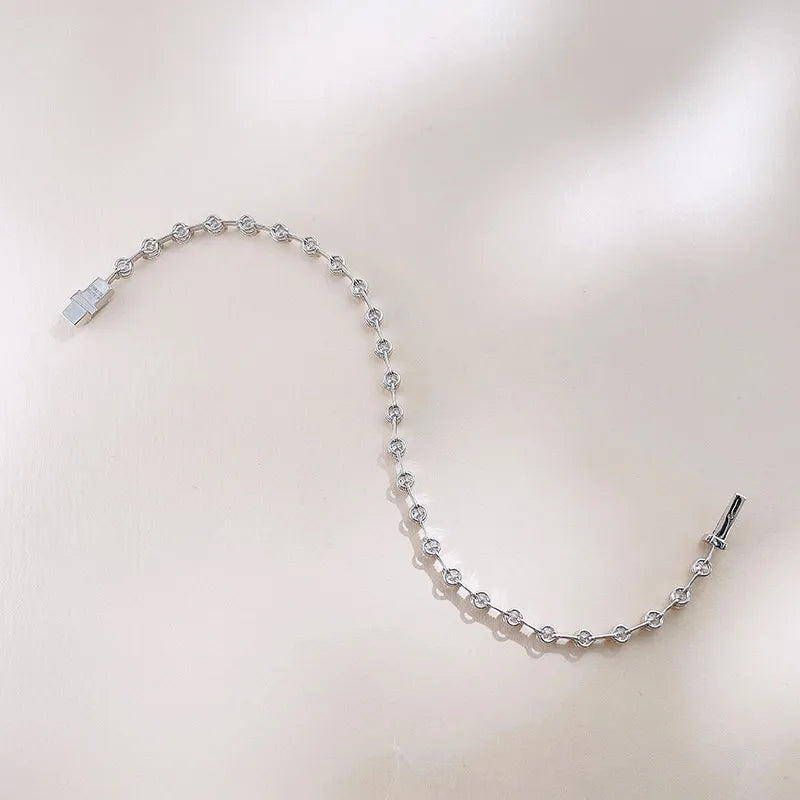 2.75 ctw Celestial Round-Cut Lab-Grown Diamond Bracelet in 18K White Gold
