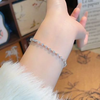 2.75 ctw Celestial Round-Cut Lab-Grown Diamond Bracelet in 18K White Gold