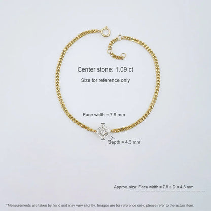 1.1 ctw Stackable Princess-Cut Lab-Grown Diamond Bracelet in 18K Yellow Gold