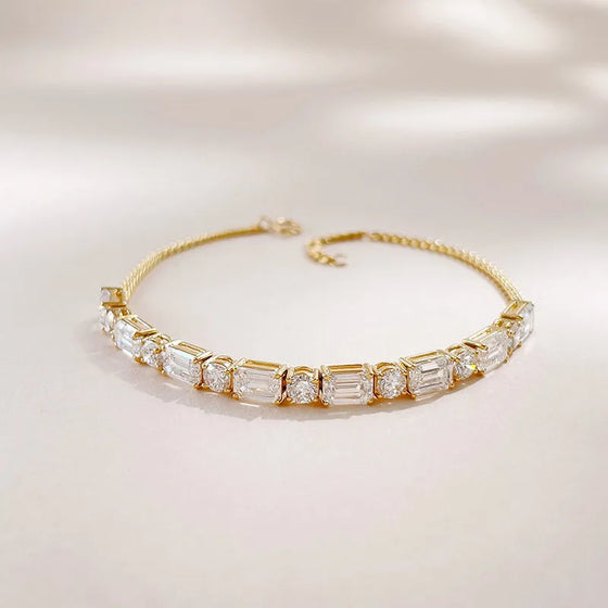 5.19 ctw Stackable Round-Cut Lab-Grown Diamond Bracelet in 18K Yellow Gold