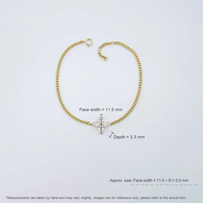 0.66 ctw Four-Leaf Clover Mixed-Cut Lab-Grown Diamond Bracelet in 18K Yellow Gold