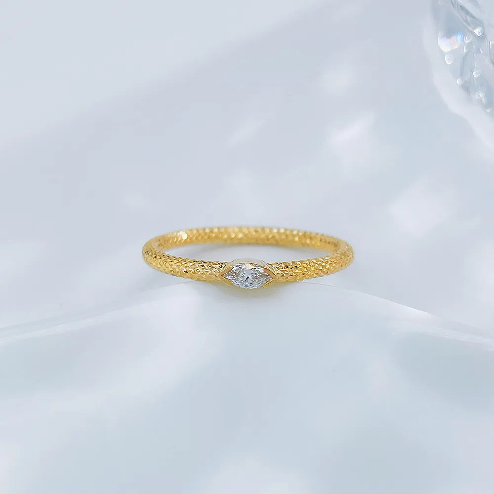 0.12 ct Minimalist Marquise-Cut Lab-Grown Diamond Ring in 18K Yellow Gold – APYCR0001A-Y