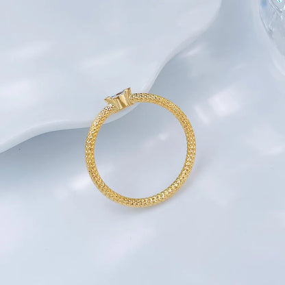 0.12 ct Minimalist Marquise-Cut Lab-Grown Diamond Ring in 18K Yellow Gold – APYCR0001A-Y
