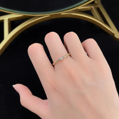 0.12 ct Minimalist Marquise-Cut Lab-Grown Diamond Ring in 18K Yellow Gold – APYCR0001A-Y