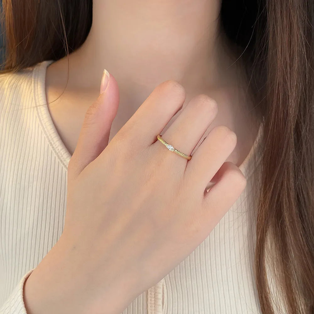 0.12 ct Minimalist Marquise-Cut Lab-Grown Diamond Ring in 18K Yellow Gold – APYCR0001A-Y