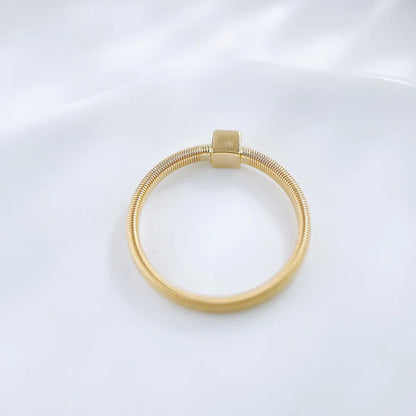 0.1 ct Minimalist Princess-Cut Lab-Grown Diamond Ring in 18K Yellow Gold – APYCR0002A-Y