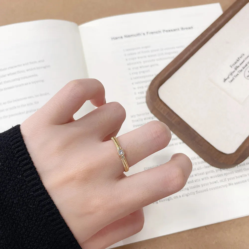 0.1 ct Minimalist Princess-Cut Lab-Grown Diamond Ring in 18K Yellow Gold – APYCR0002A-Y