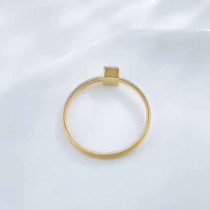 0.13 ct Minimalist Princess-Cut Lab-Grown Diamond Ring in 18K Yellow Gold – APYCR0002B-Y