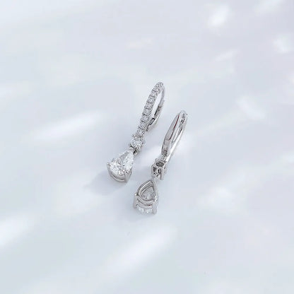 1.02 ctw Pear-Cut Lab-Grown Diamond Drop Earrings in PT950 Platinum