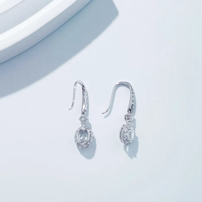 0.7 ctw Round-Cut Lab-Grown Diamond Earrings in 18K White Gold