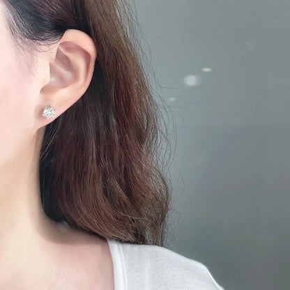 1.14 ctw Minimalist Six-Prong Round-Cut Lab-Grown Diamond Stud Earrings in PT950 Platinum
